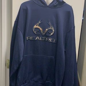 NWT 2x real tree Hoodie Navy with Camo